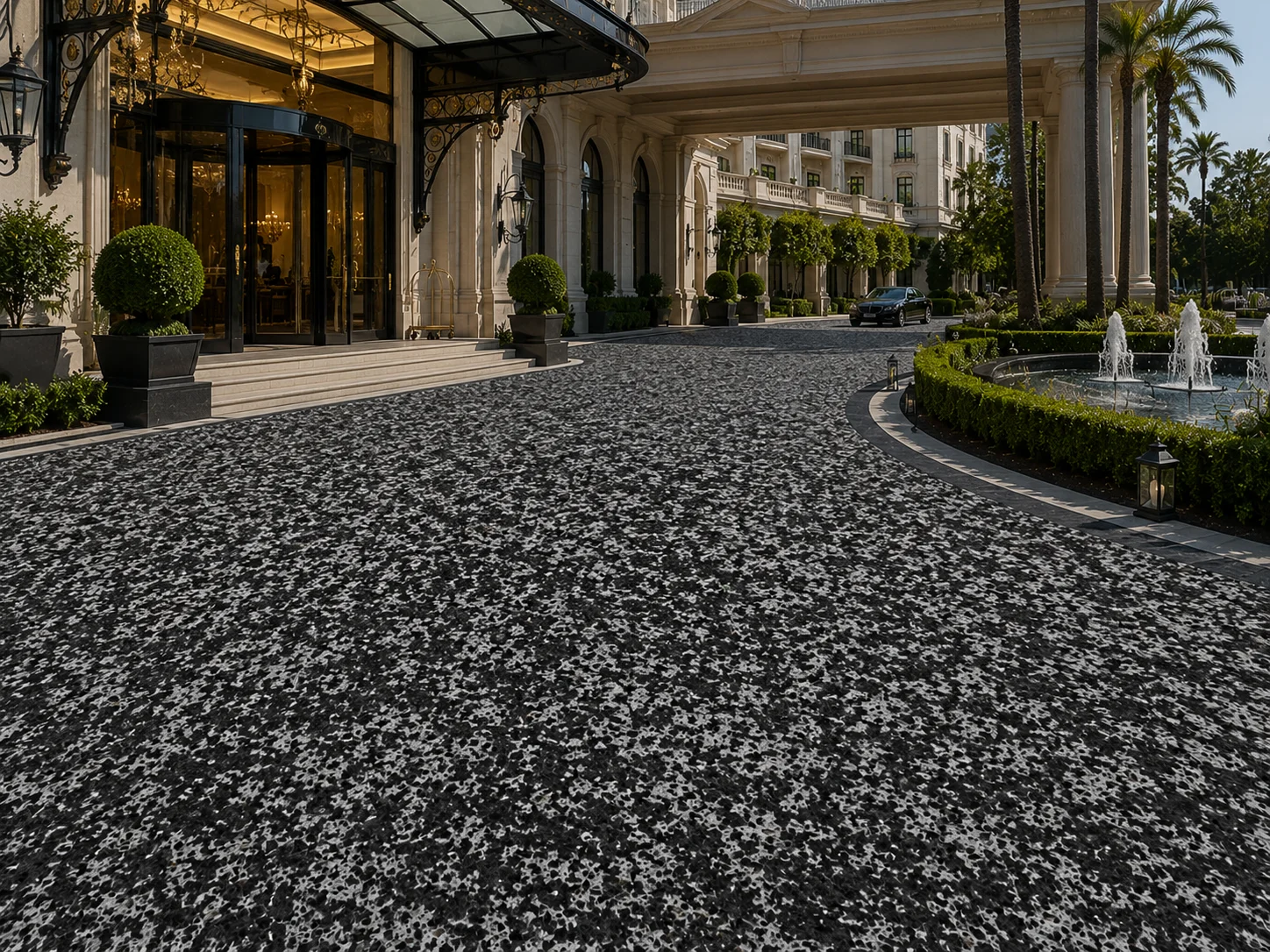 Ink Onyx Black Antique Granite Cobblestones & Setts | Premium Natural Stone Paving