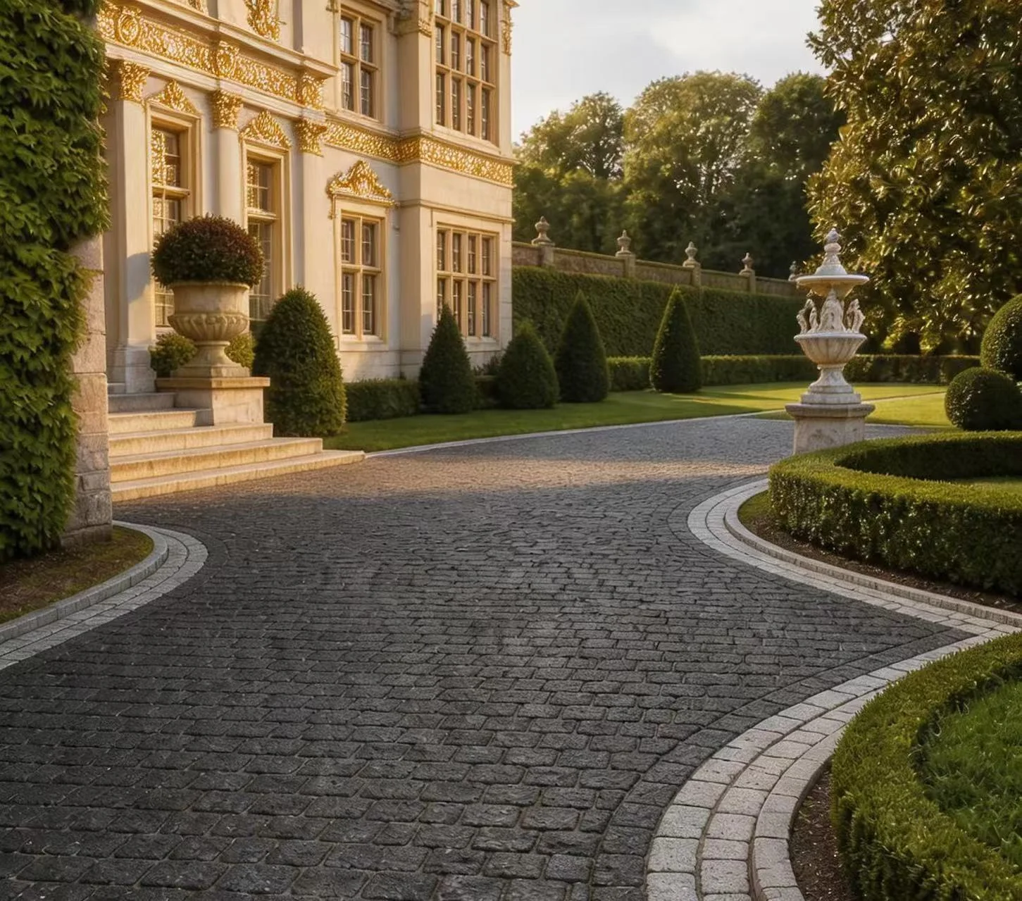 Ink Onyx Black Granite Cobblestones & Setts | Premium Natural Stone Paving